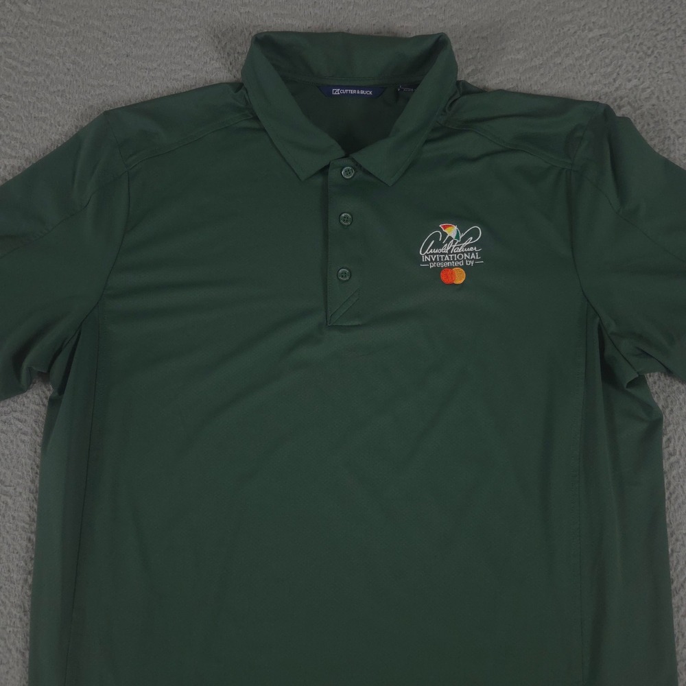 Cutter & Buck Polo Shirt Mens XL Green Prospect Recycled Featherlight Stretch